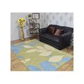 Micasa 9 x 12 ft. Hand Tufted Wool Area Rug GreenFloral MI1793041